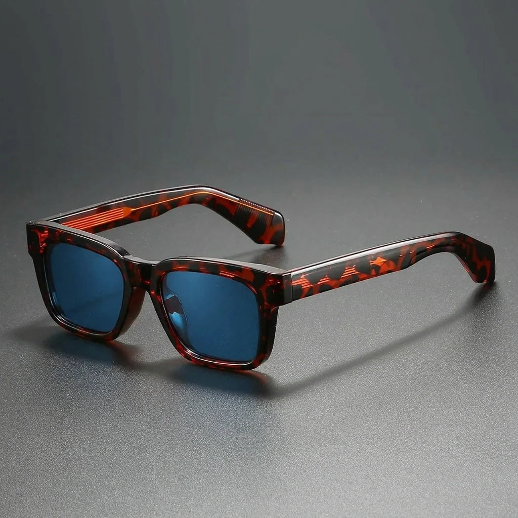Nuvelio Capri crystal square polarized UV400 sunglasses - Brown Matrix