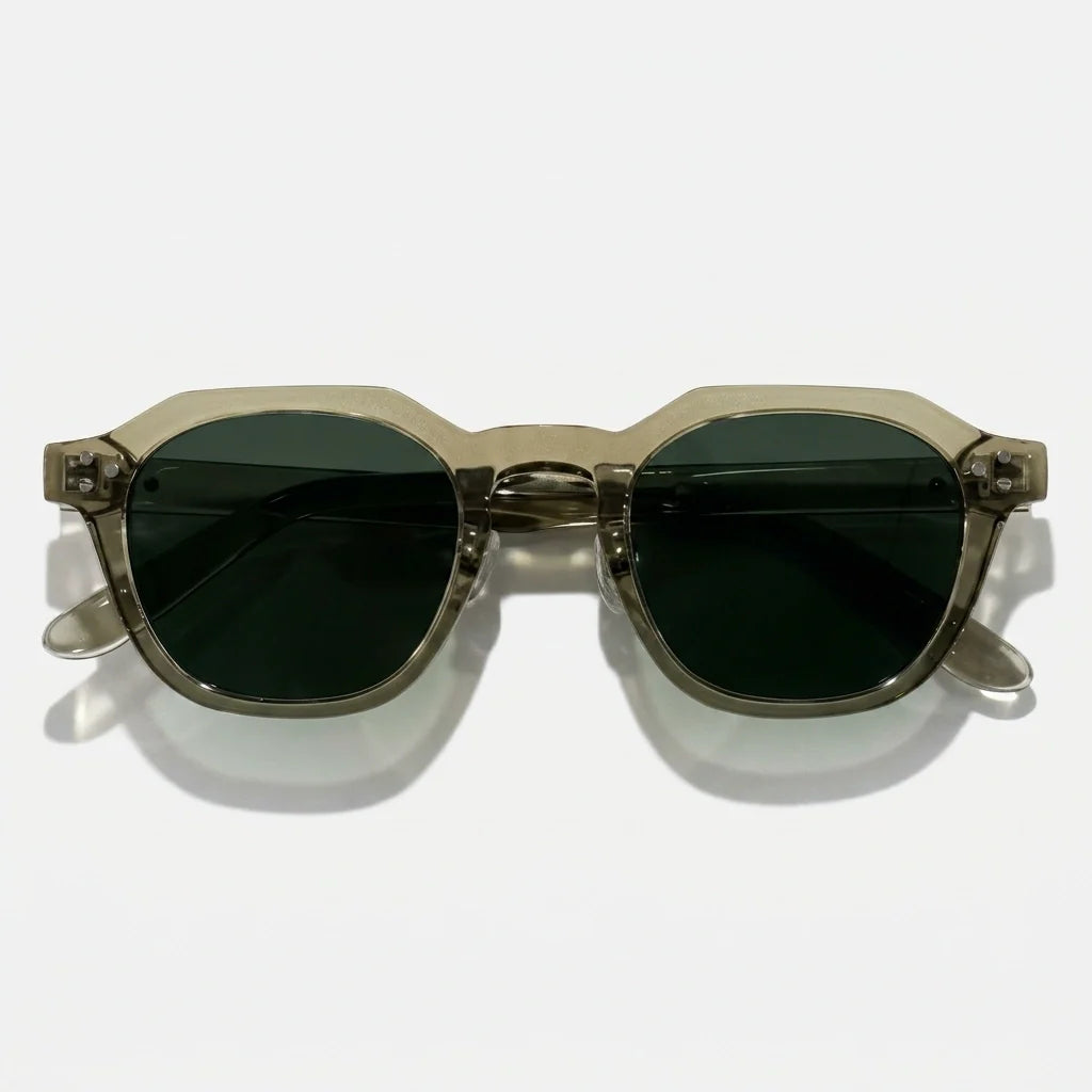 Lightweight geometric TR90 sunglasses with UV400 lenses