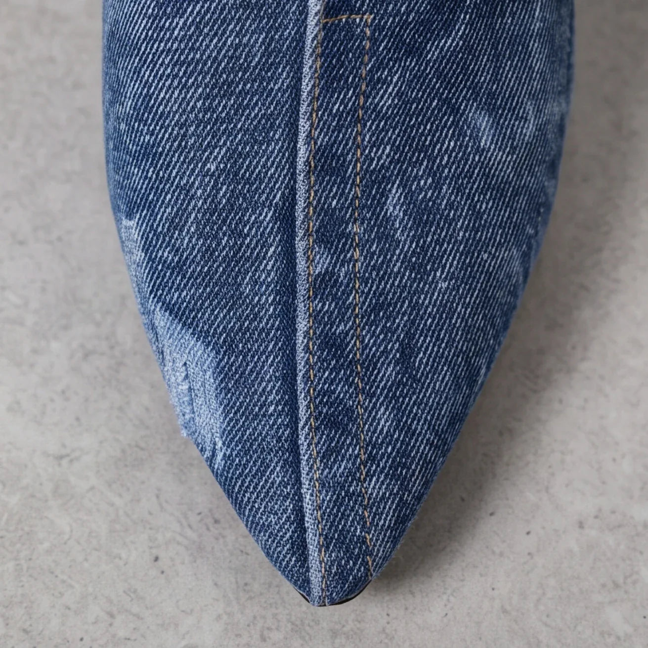 Women's lightweight denim backless slip-on loafers