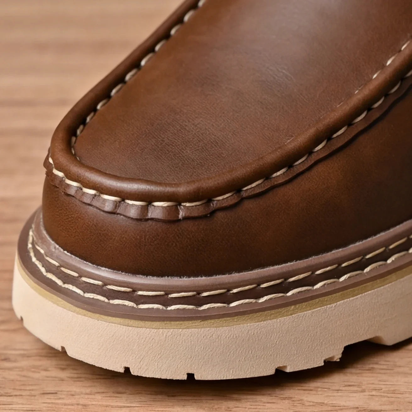 Torino Leather Loafers Genuine Cow Leather Orthopedic Slip Resistant Shoes