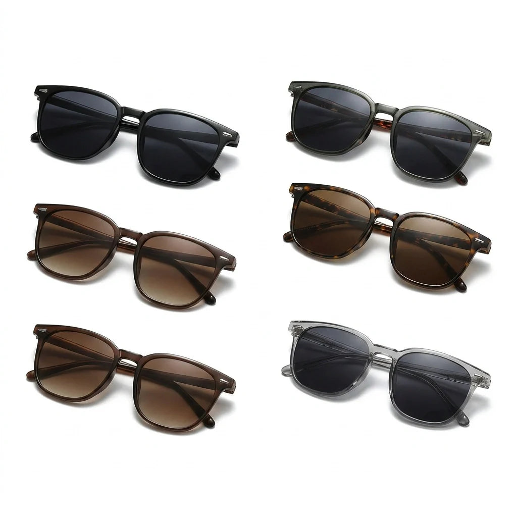 Mirrored UV Protection Sunglasses - Tortoise Temple Shades
