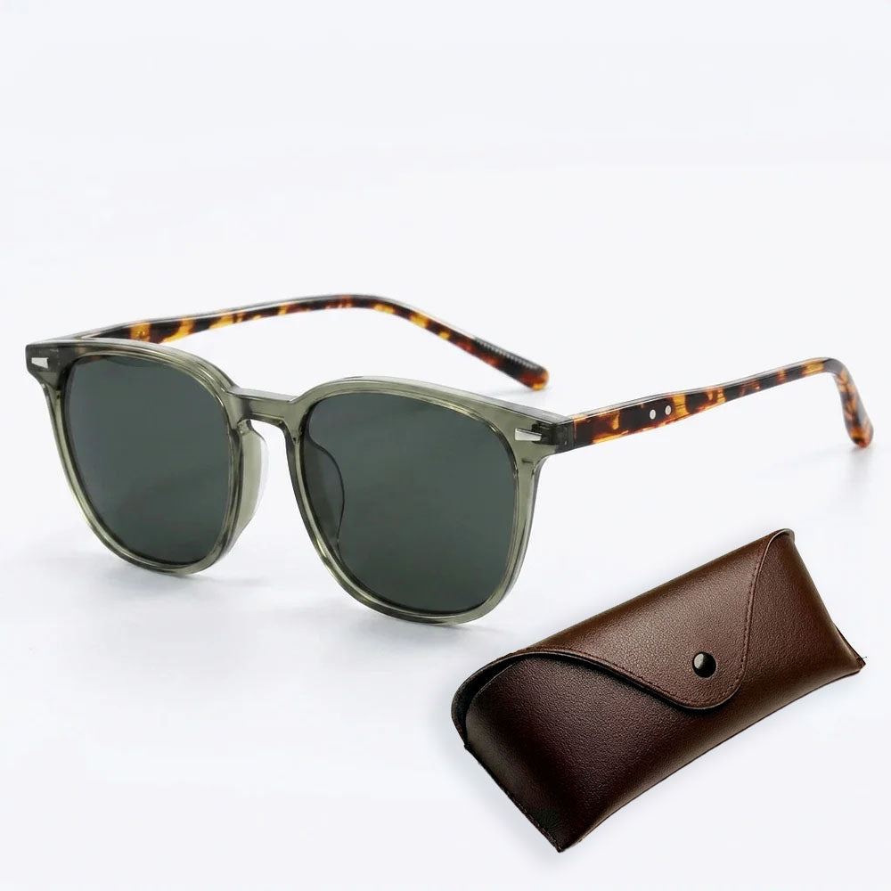 Mirrored UV Protection Sunglasses - Tortoise Temple Shades