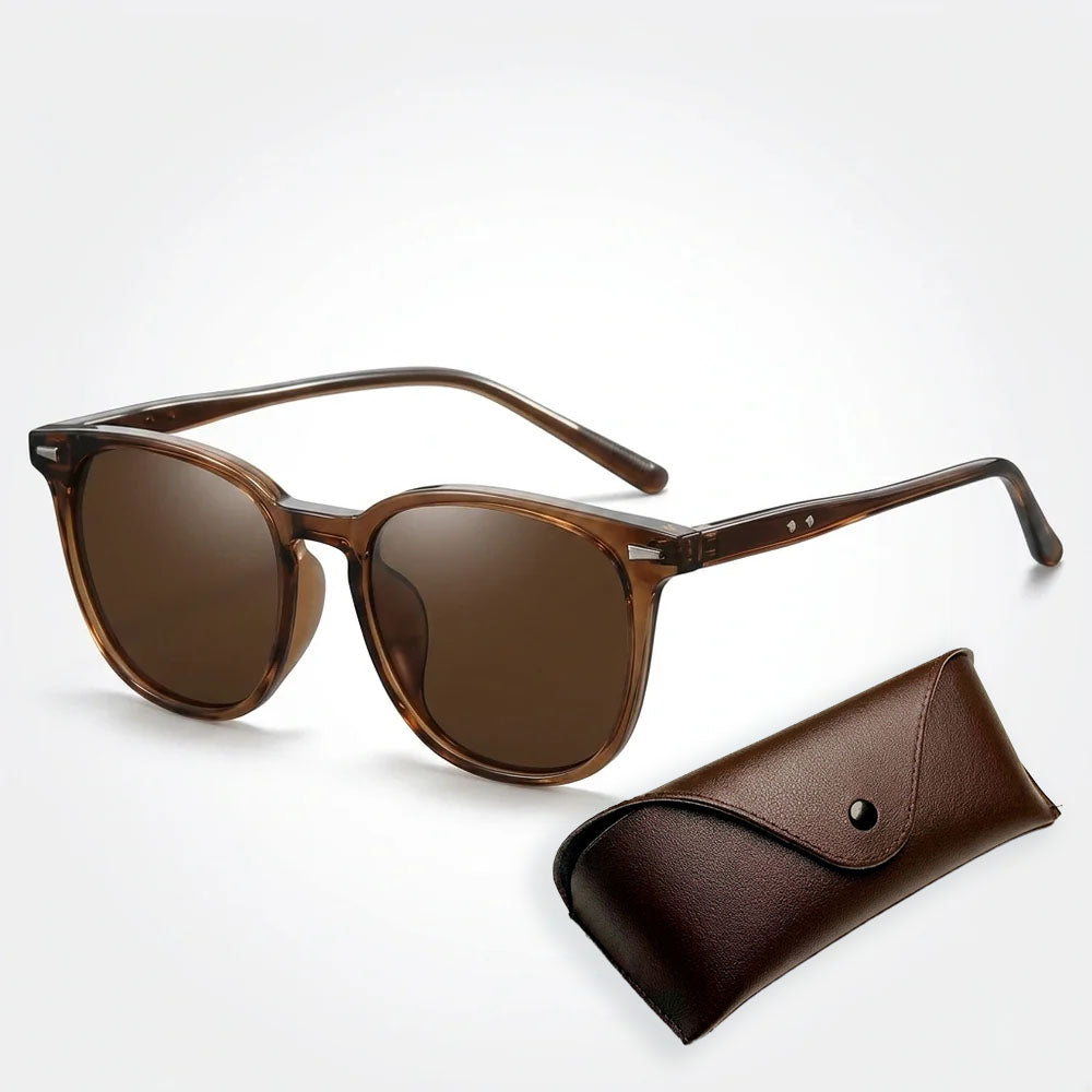 Mirrored UV Protection Sunglasses - Tortoise Temple Shades