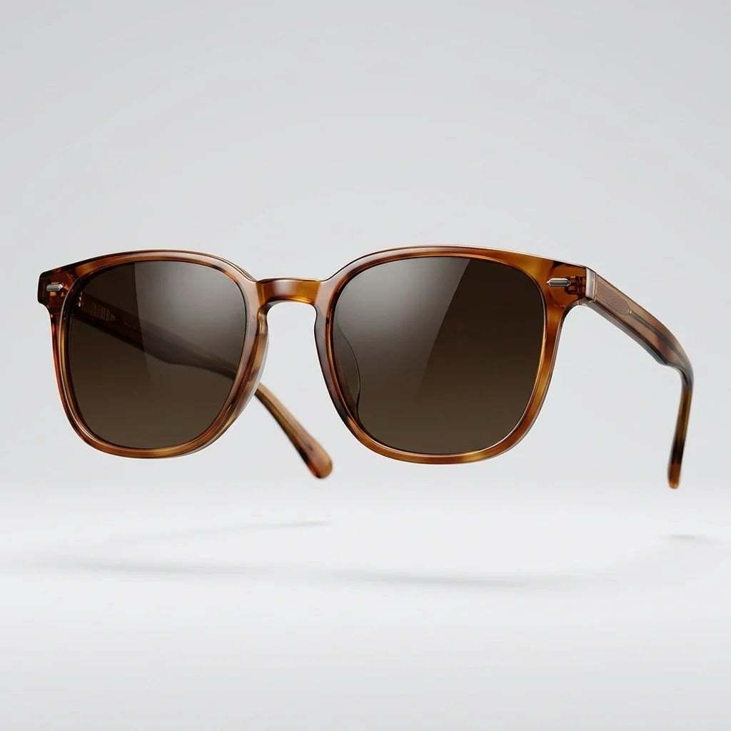 Mirrored UV Protection Sunglasses - Tortoise Temple Shades