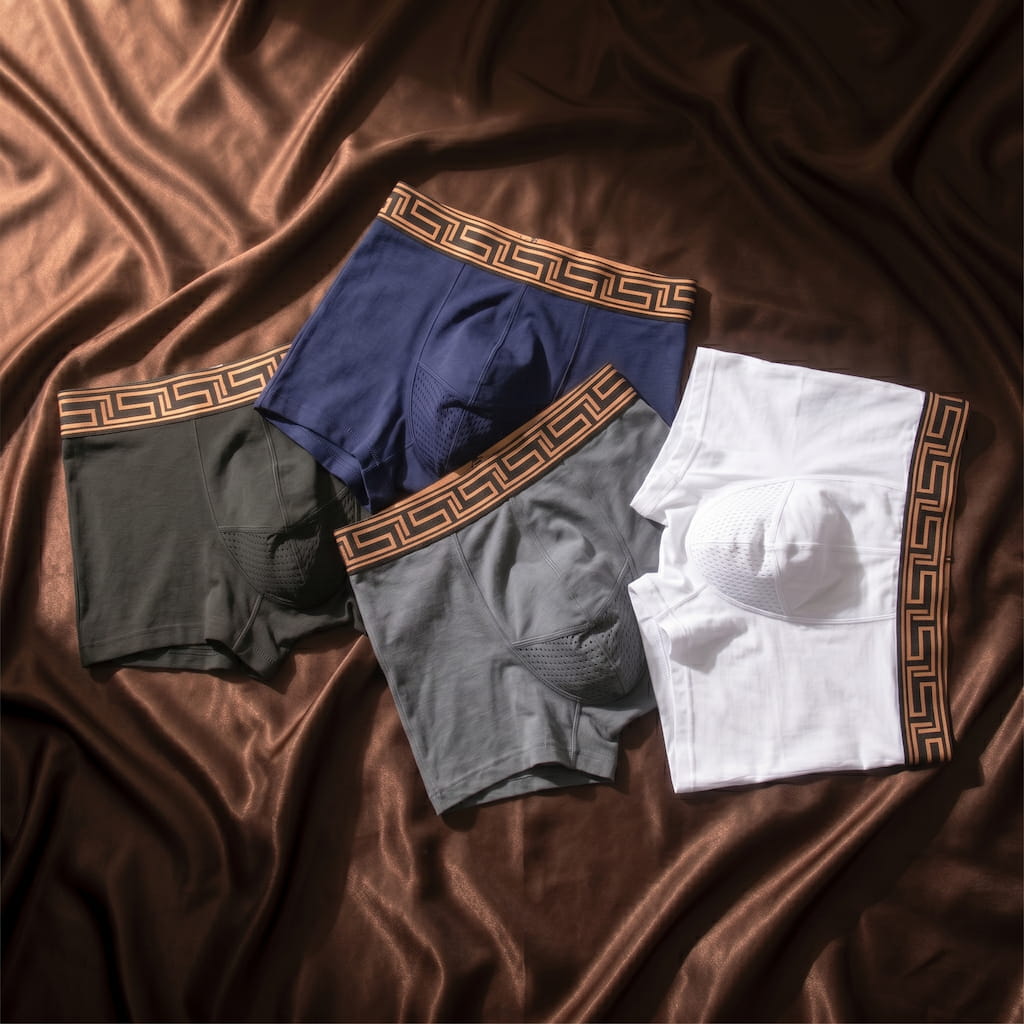 Nuvelio AeroFlex organic cotton boxer briefs dual pouch underwear - S 8pc Mixed Set (Get 2 Free)