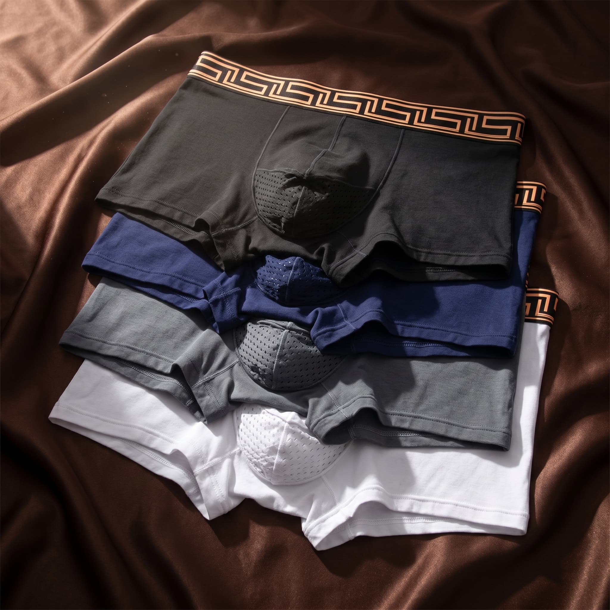 Nuvelio AeroFlex organic cotton boxer briefs dual pouch underwear - XS 8pc Mixed Set (Get 2 Free)