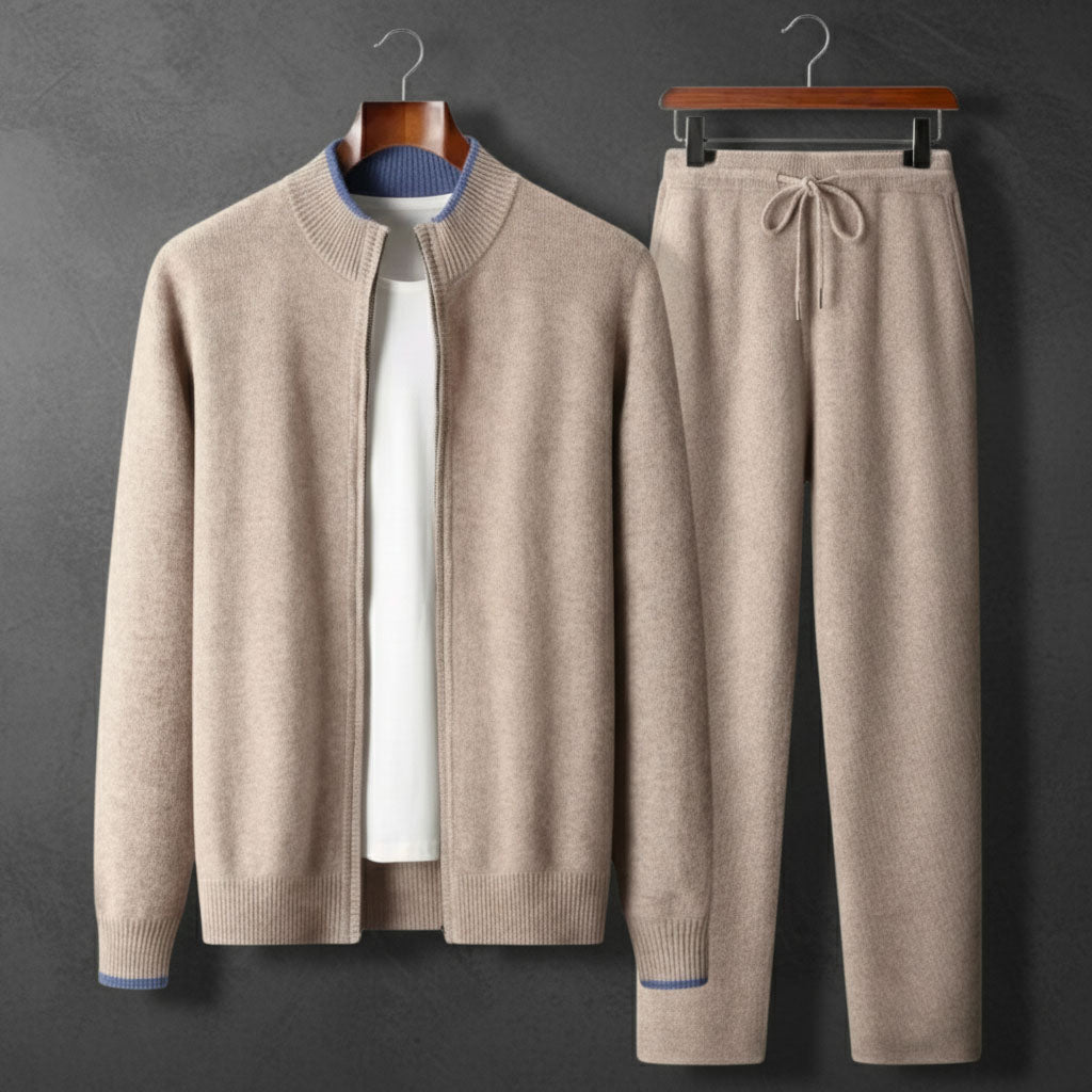 Riku Cashmere Zip Tracksuit 100% Cashmere Matching Set Loungewear