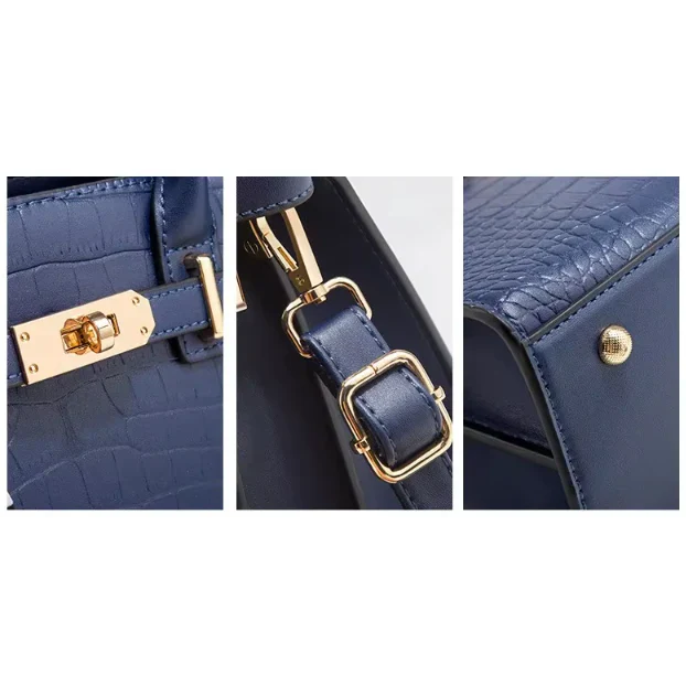 Siena Genuine Leather Buckle Satchel Bag