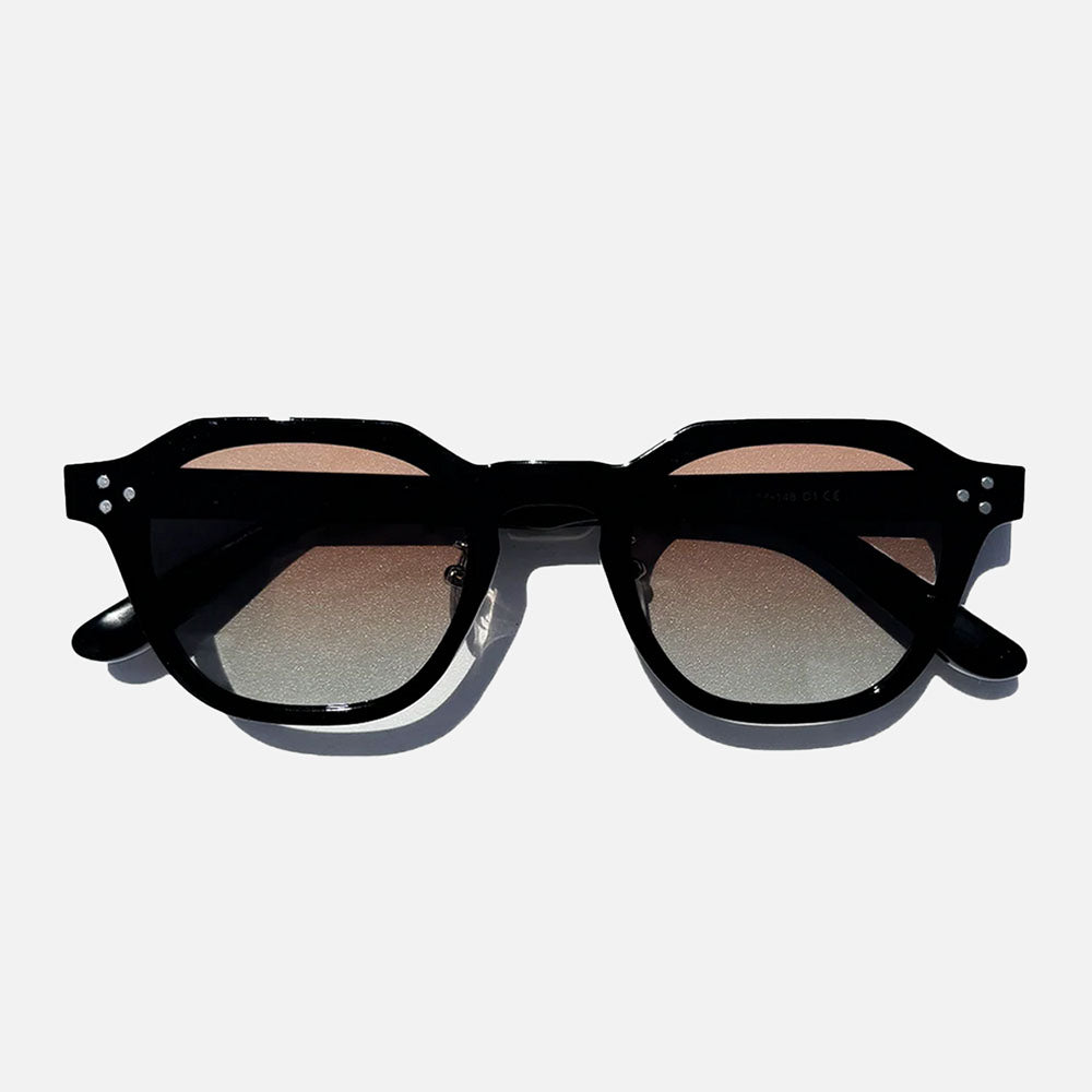 Lightweight geometric TR90 sunglasses with UV400 lenses