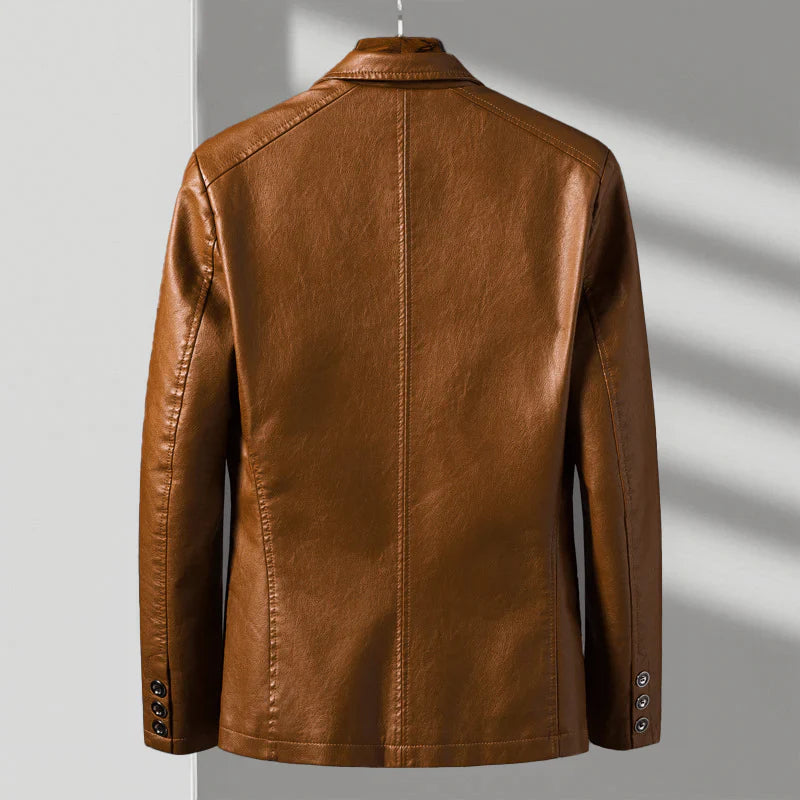 Sutton Leather Jacket Premium Tailored Blazer Style Leather Jacket