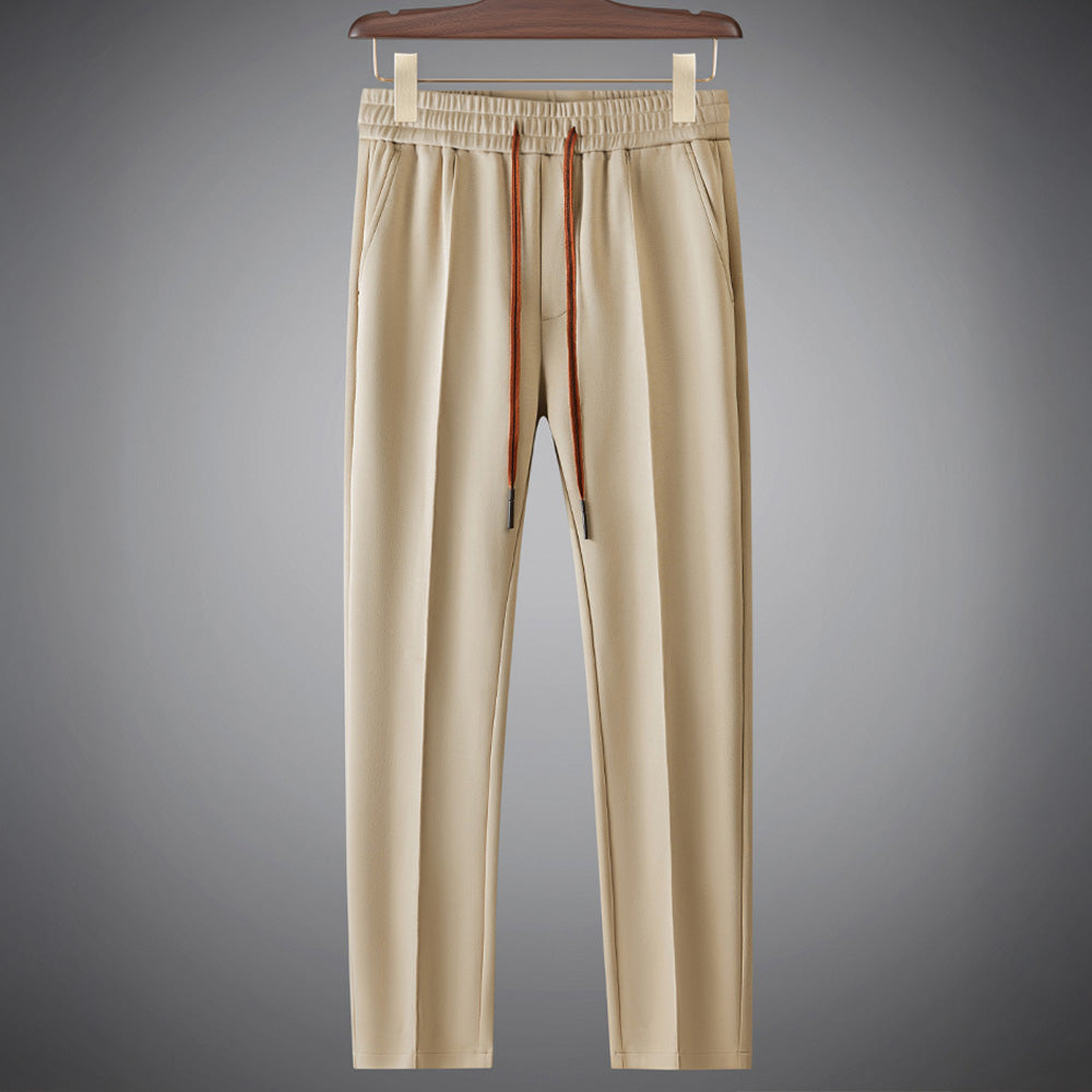 Men's Cotton Silk Loungewear Set - Premium Sweatshirt & Pants in White