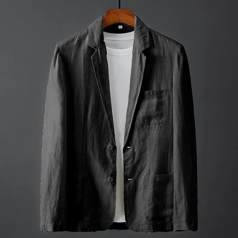 Men's Linen Blazer Jacket - Lightweight Smart Casual Summer Fit