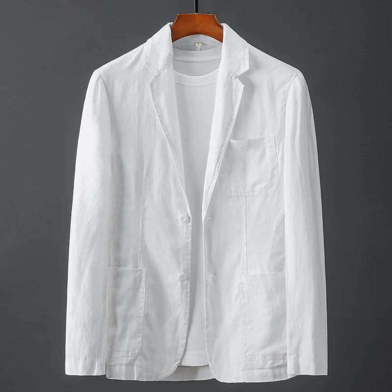 Men's Linen Blazer Jacket - Lightweight Smart Casual Summer Fit