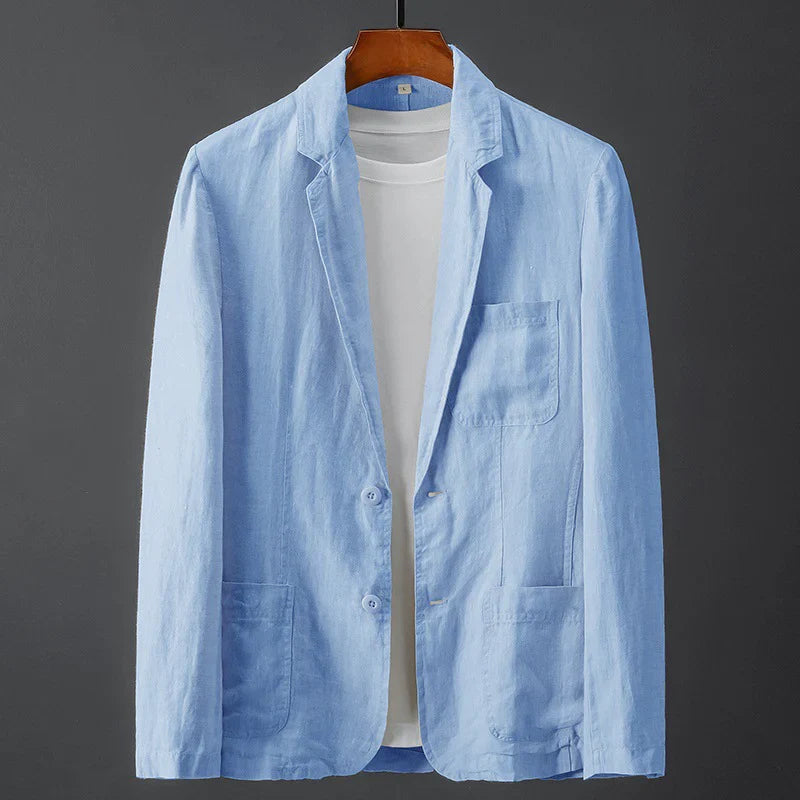 Men's Linen Blazer Jacket - Lightweight Smart Casual Summer Fit