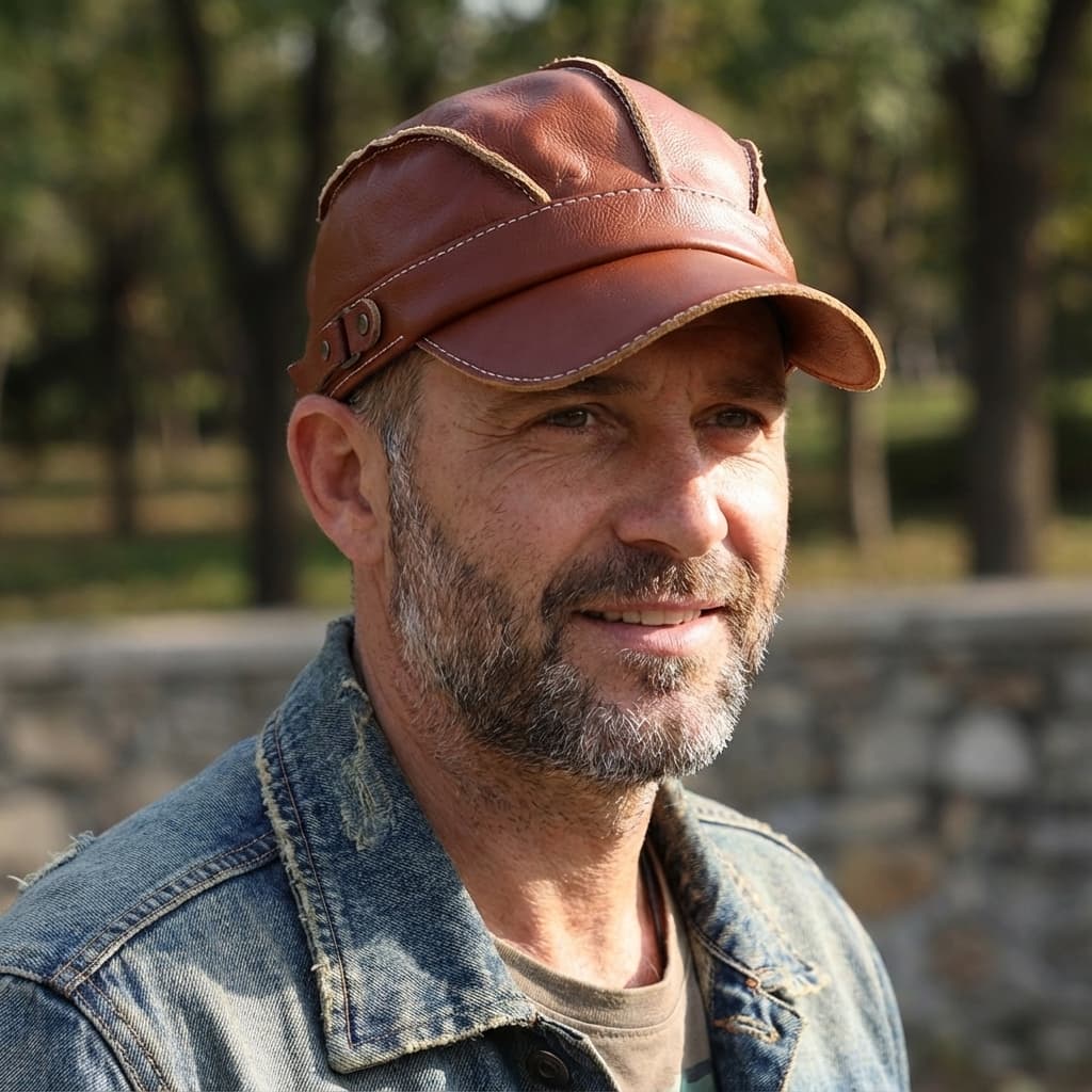 Dalton Genuine Leather Cap